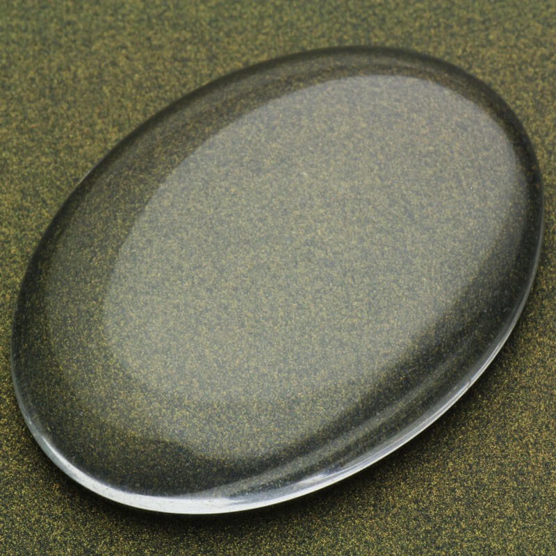 Transparent glass cabochon, oval 30 x 40mm, 1 piece KBSZ3040