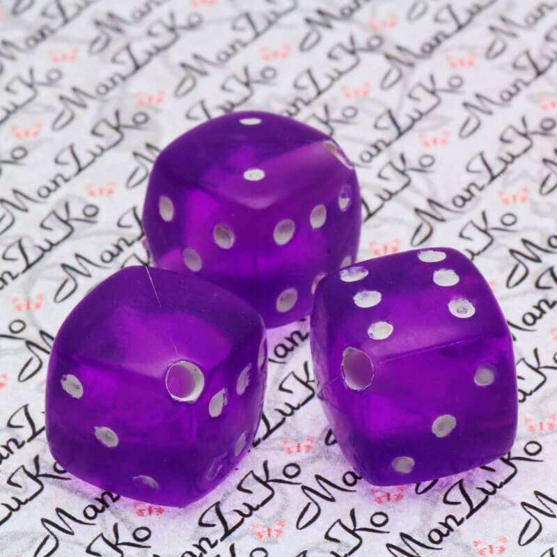 Transparent cubes, violet 12x12x12mm, 1 piece YZKOD05