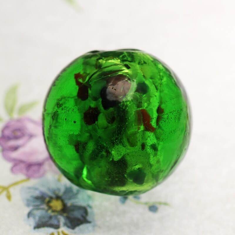 Venetian glass ball 20mm green 1pc SZWEKU003
