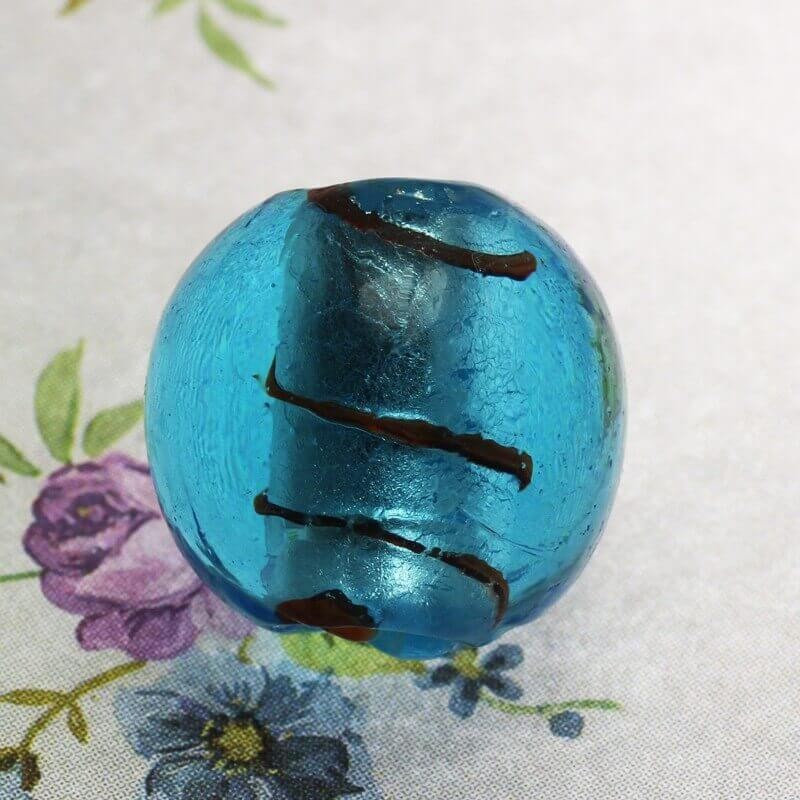Venetian glass ball 20mm blue 1pc SZWEKU010