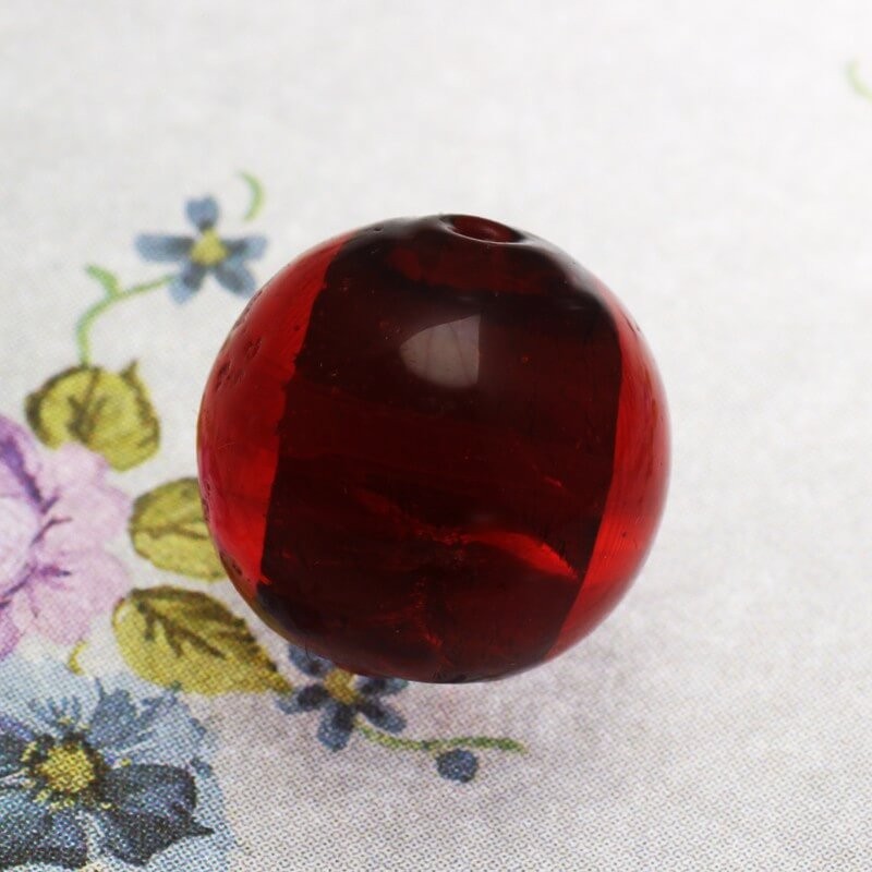 Venetian glass ball 16mm dark red 1pc SZWEKU029