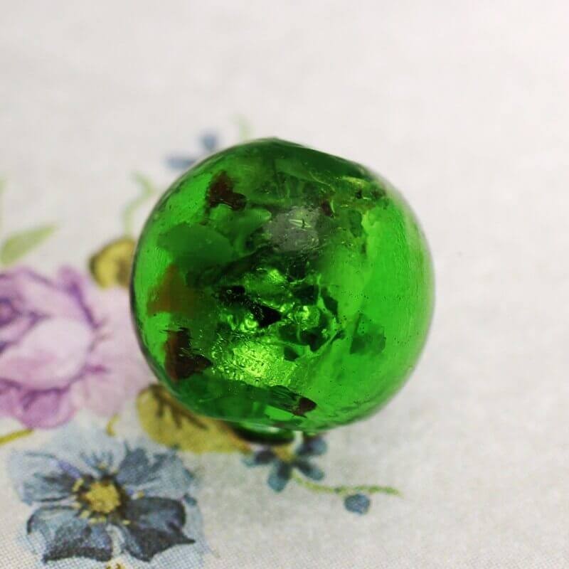 Beads / Balls / Venetian glass 16mm green 1pc SZWEKU033