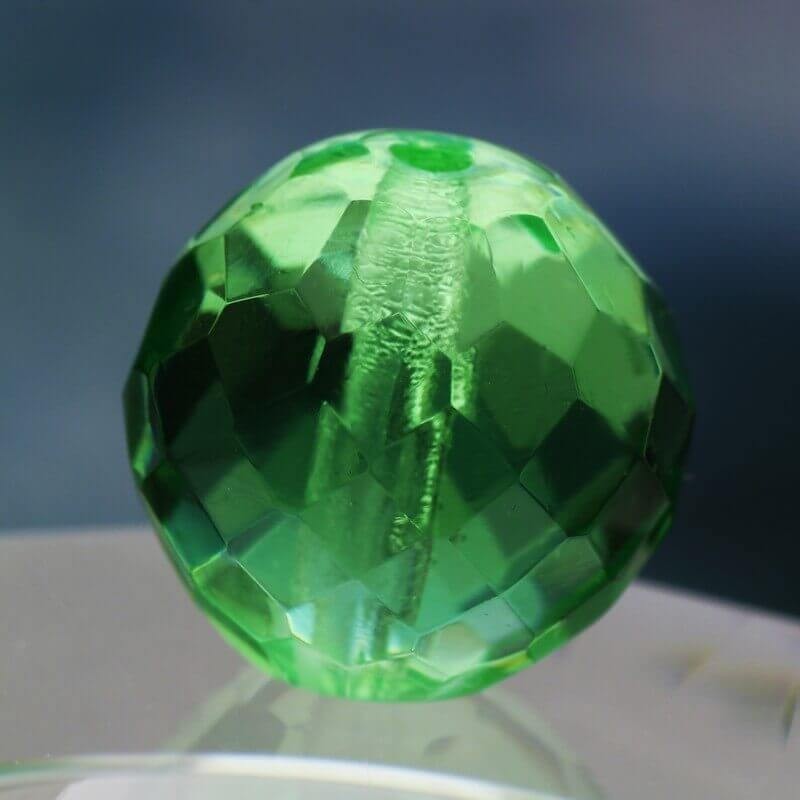 Fire Polish glass beads 18mm juicy green 1pc SZSZCZ009