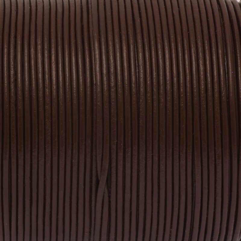 Natural leather strap, espresso brown 1.5mm, on a spool RZ15B05
