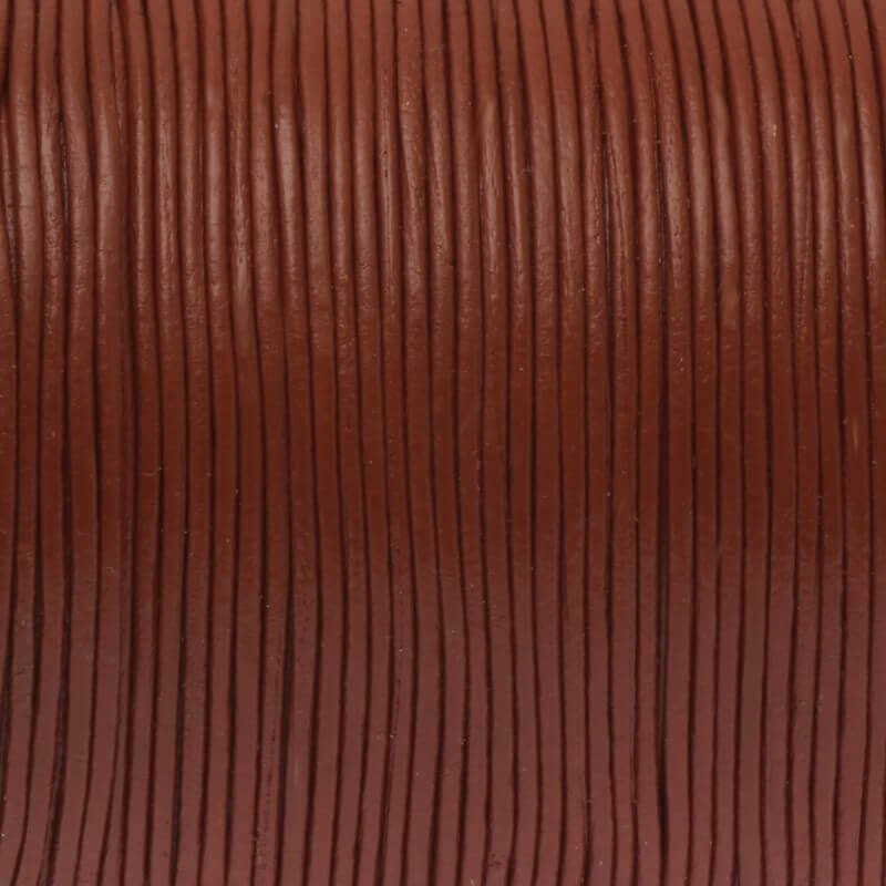Rzemień naturalny skórzany mahoniowy brąz 1mm ze szpuli RZ10B17