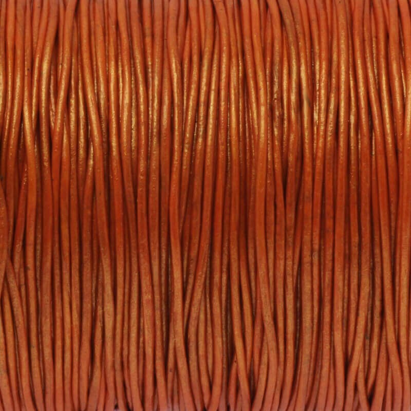 1mm metallic orange leather strap with 1m spool RZ10C05