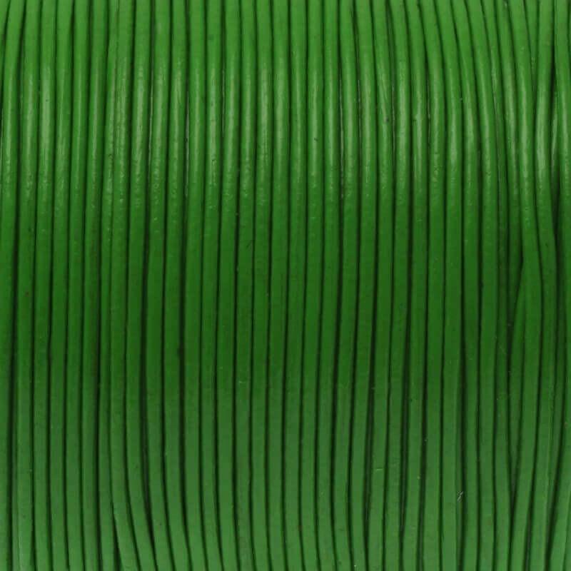 Leather strap, vivid green 1mm, on a 1m spool RZ10Z11