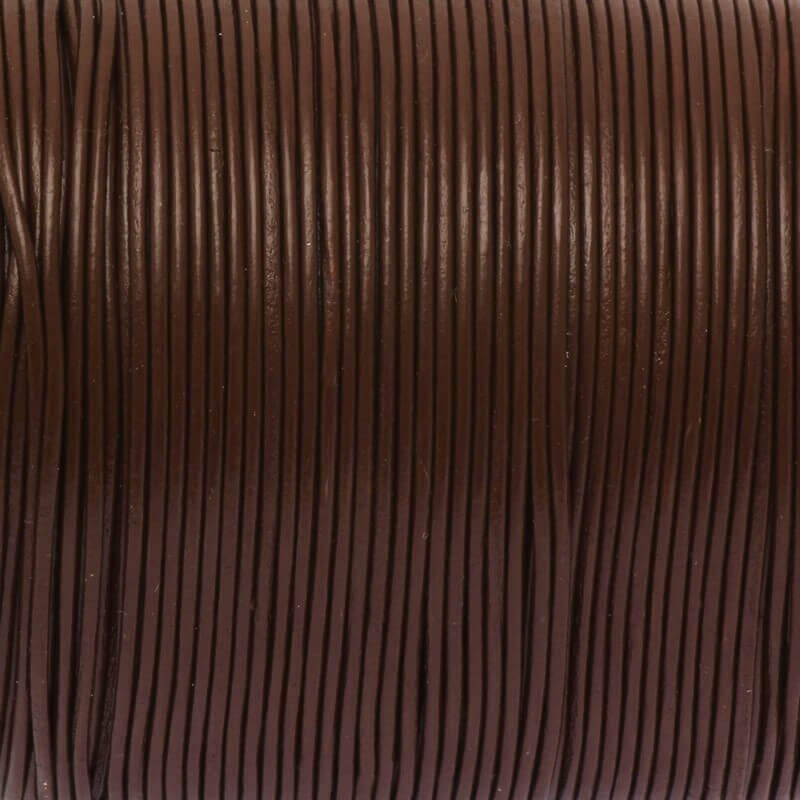 Natural leather strap Milk chocolate 1mm on a spool RZ10B01