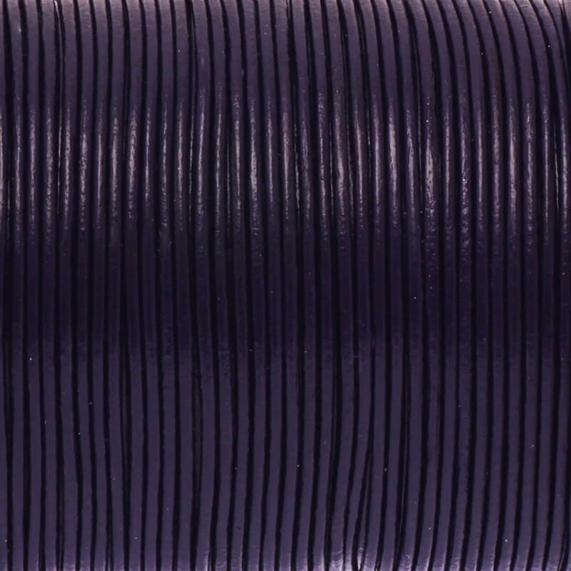 Natural leather strap Dark violet 1mm on a spool RZ10F01