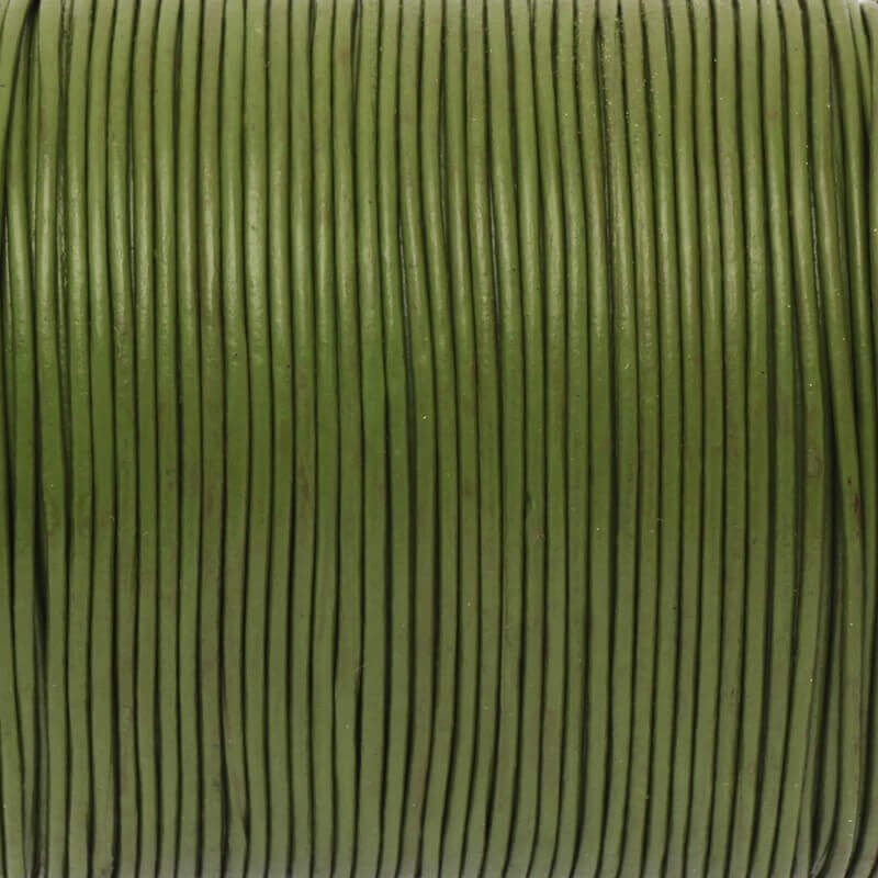 Natural leather strap Rotten green 1mm from a spool RZ10Z02