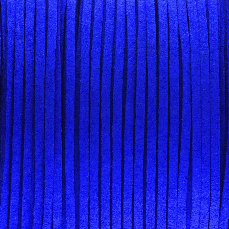 Rzemień zamszowy fluo niebieski 1m RZZA60