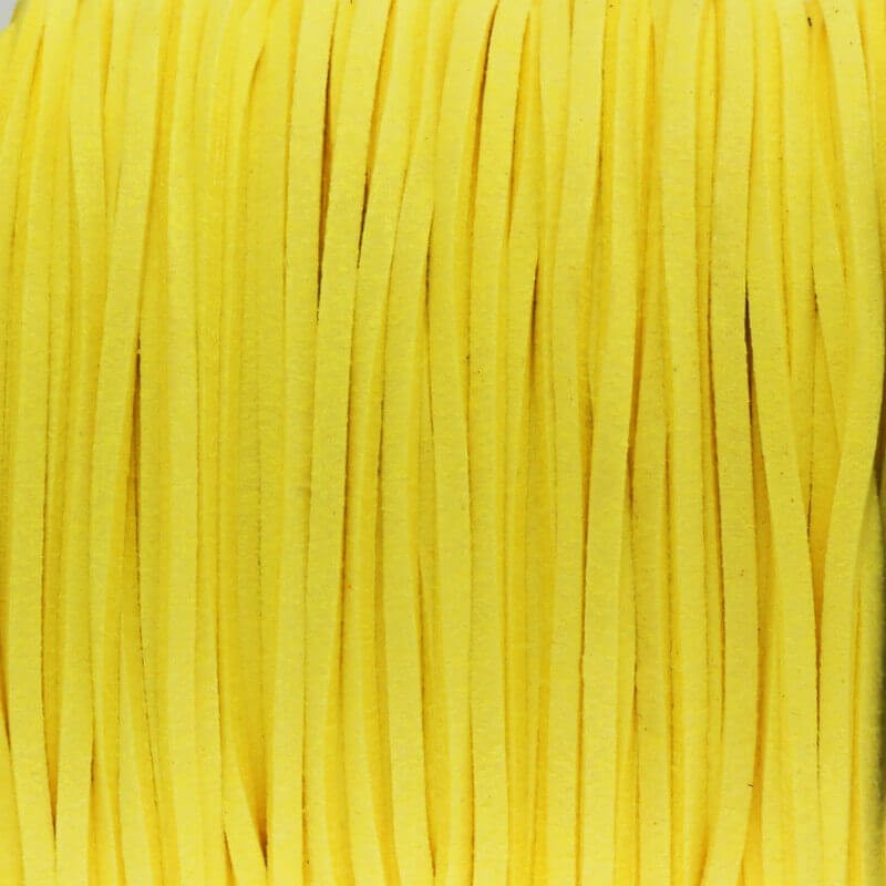 Rzemień zamszowy kanarkowy żółty 1m RZZA67