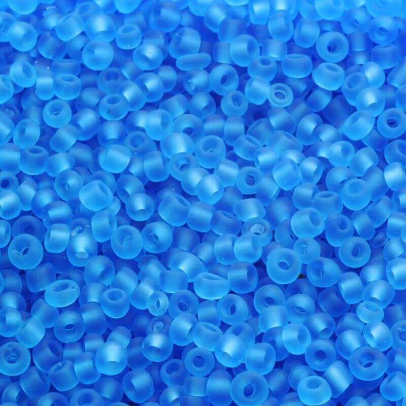 Small matt blue beads (10/0) 2 x 3mm 25g SZMN23MA003