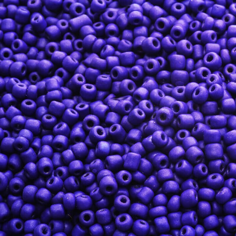 Fine matte cobalt beads (10/0) 2 x 3mm 25g SZMN23MA004