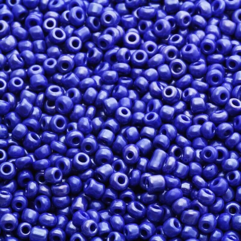 Koraliki perłowe kobaltowe perłowe (10/0) 2 x 3mm 25g SZMN23PE006