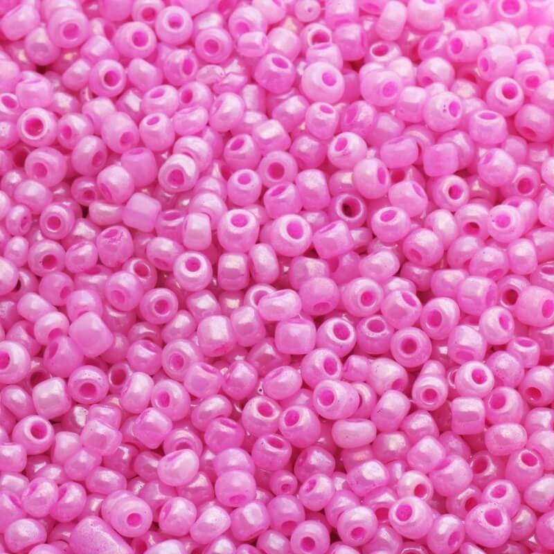 Koraliki perłowe różowe perłowe (10/0) 2 x 3mm 25g SZMN23PE008