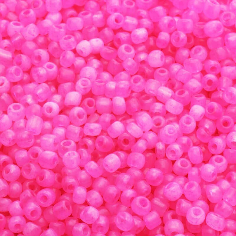 Glass small pink beads (10/0) 2 x 3mm 25g SZMN23ZW001