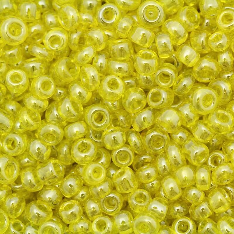 Fine beads iridescent lemon sorbet iridescent (11/0) 2x2mm 25g SZMN22IR011