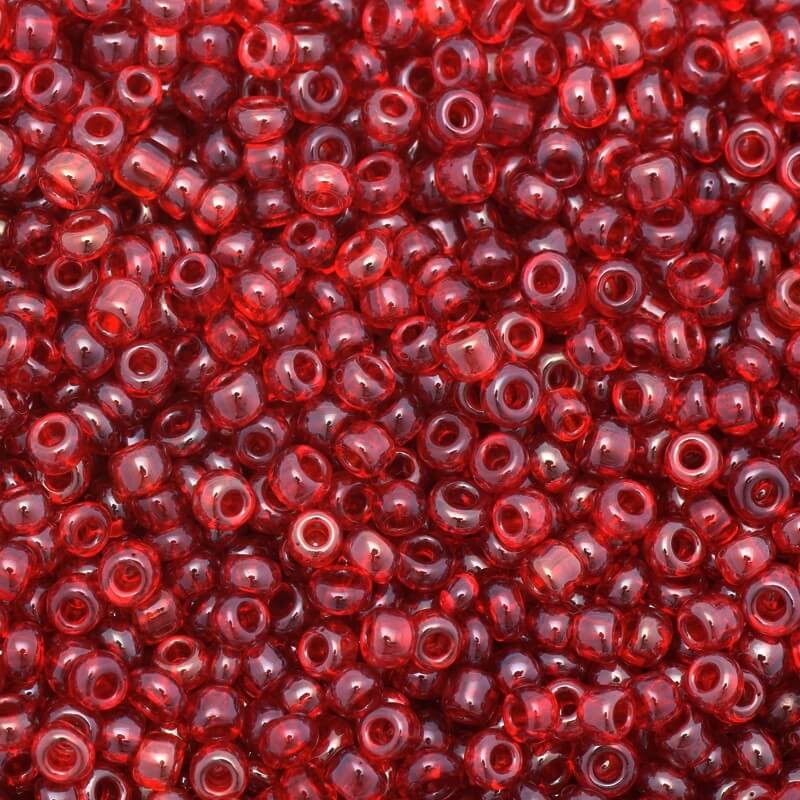 Fine beads iridescent raspberry iridescent (11/0) 2x2mm 25g SZMN22IR019