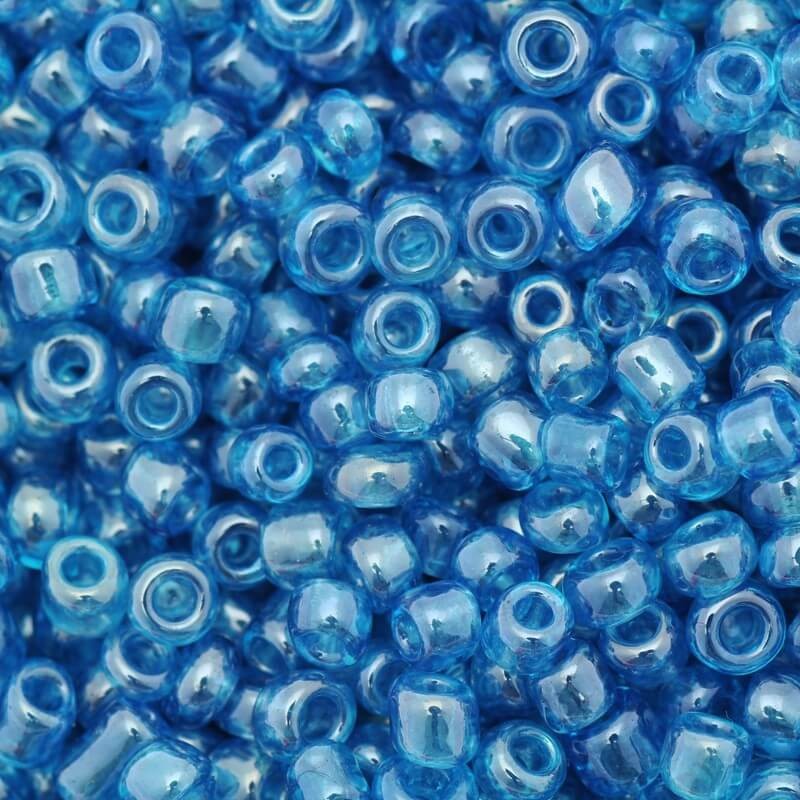 Fine beads iridescent blue iridescent (11/0) 2x2mm 25g SZMN22IR025