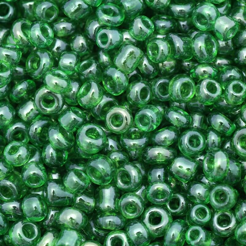 Small beads iridescent forest green iridescent (11/0) 2x2mm 25g SZMN22IR027