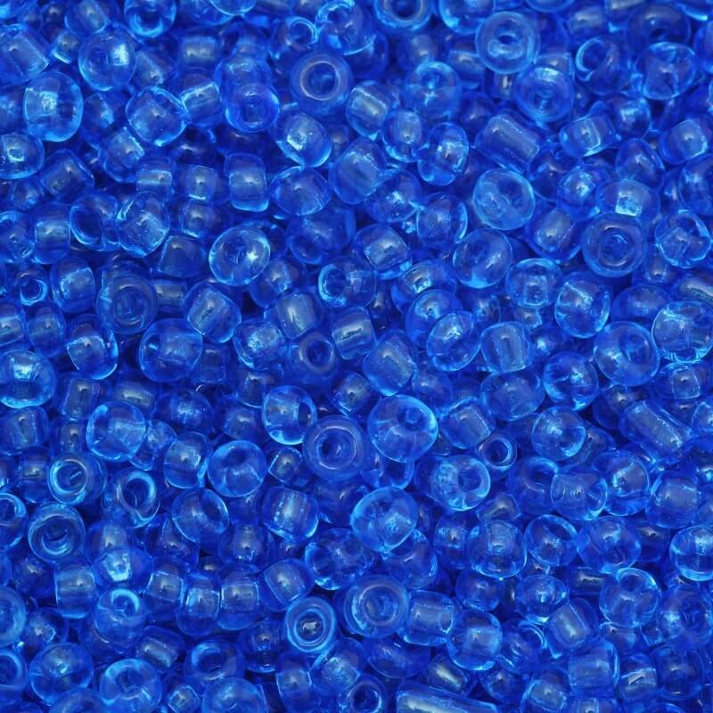 Koraliki drobne transparentne niebieskie (11/0) 2x2mm 25g SZMN22TR001