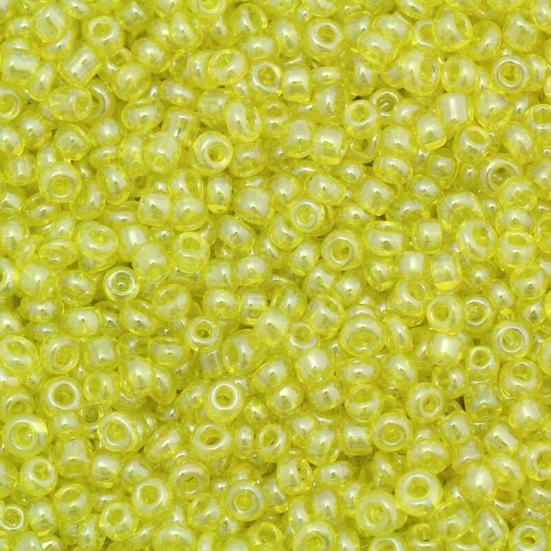 Fine transparent beads lemon sorbet (11/0) 2x2mm 25g SZMN22TR005
