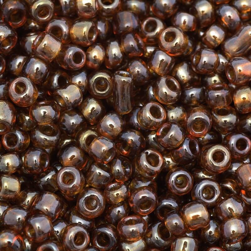 Small opal amber beads (9/0) 3x2mm 25g SZMN23IR014
