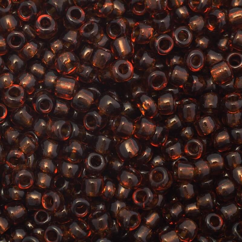 Small transparent brown beads (9/0) 2x3mm 25g SZMN23TR007