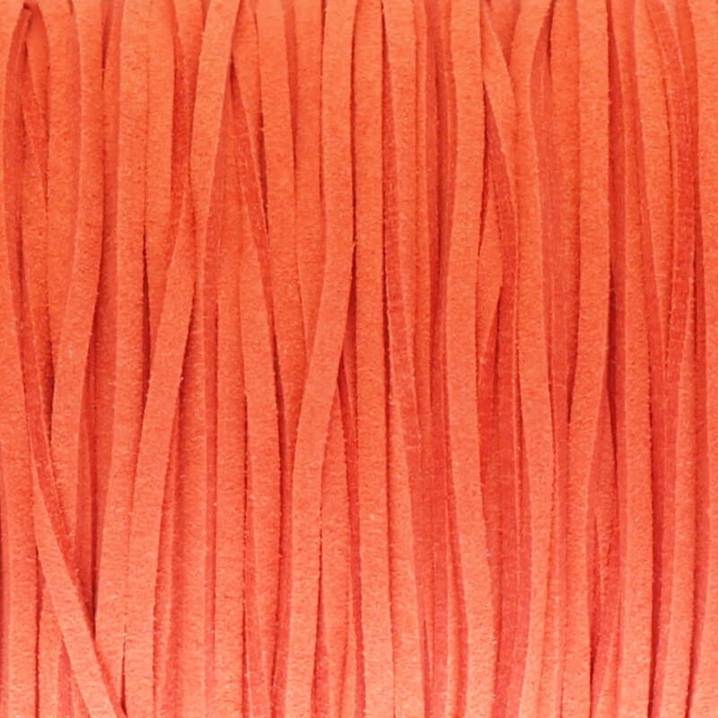 Leather strap, suede, orange frosting 1m RZZA75