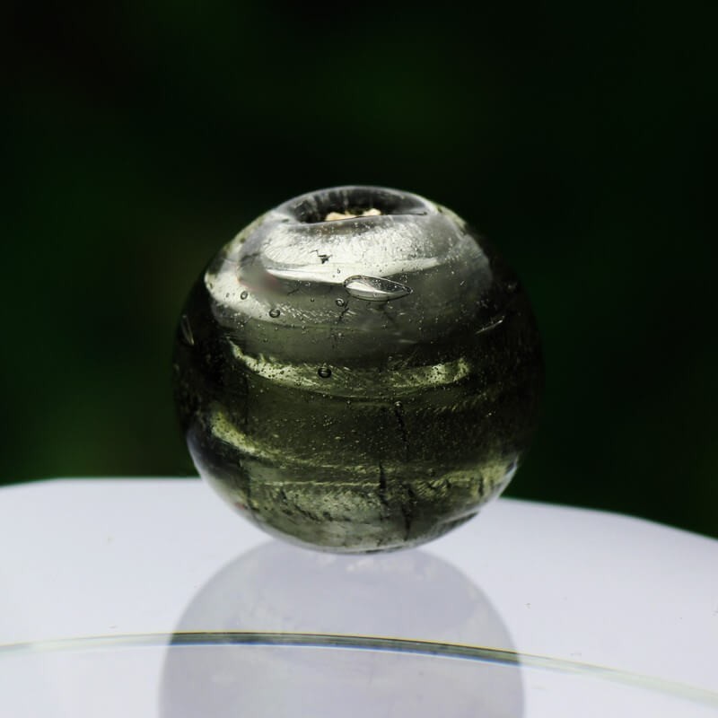 Venetian glass beads graphite 14mm 4pcs SZWEKU052