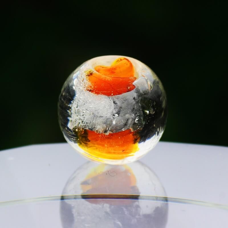 Koraliki kulki ze szkła weneckiego pomarańczowe 12mm 4szt SZWEKU073