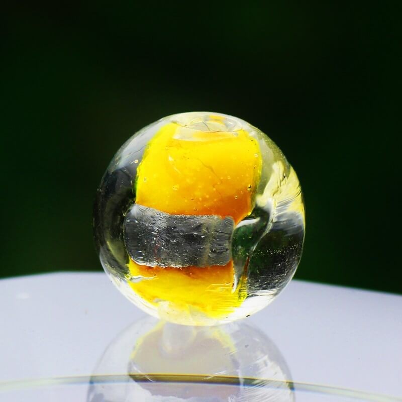 Koraliki kulki ze szkła weneckiego słonecznikowo żółte 12mm 4szt SZWEKU081