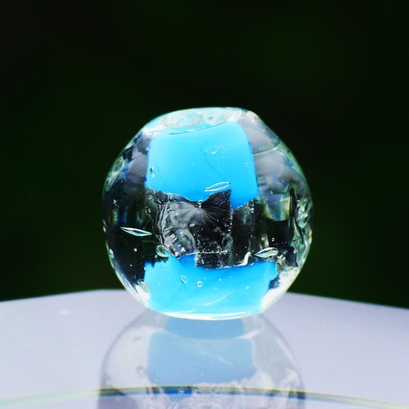 Venetian glass beads blue 12mm 4pcs SZWEKU083