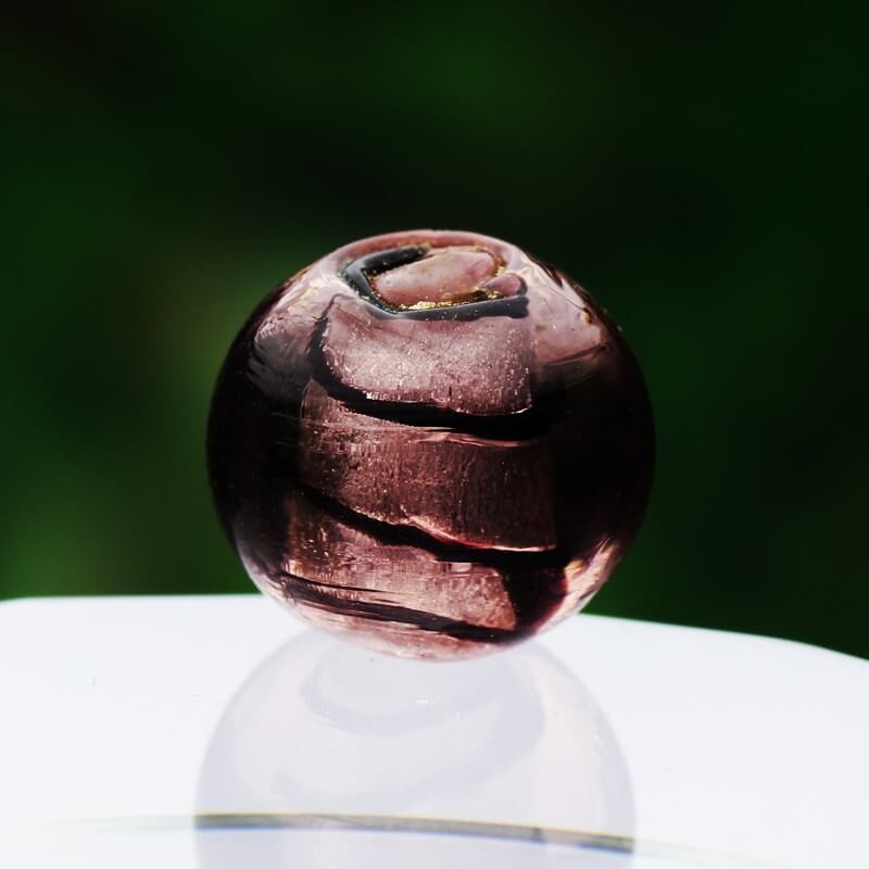 Koraliki kulki ze szkła weneckiego fioletowe 12mm 4szt SZWEKU088