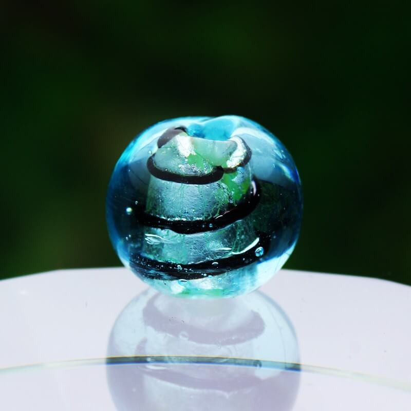 Venetian glass beads light blue 12mm 4pcs SZWEKU090