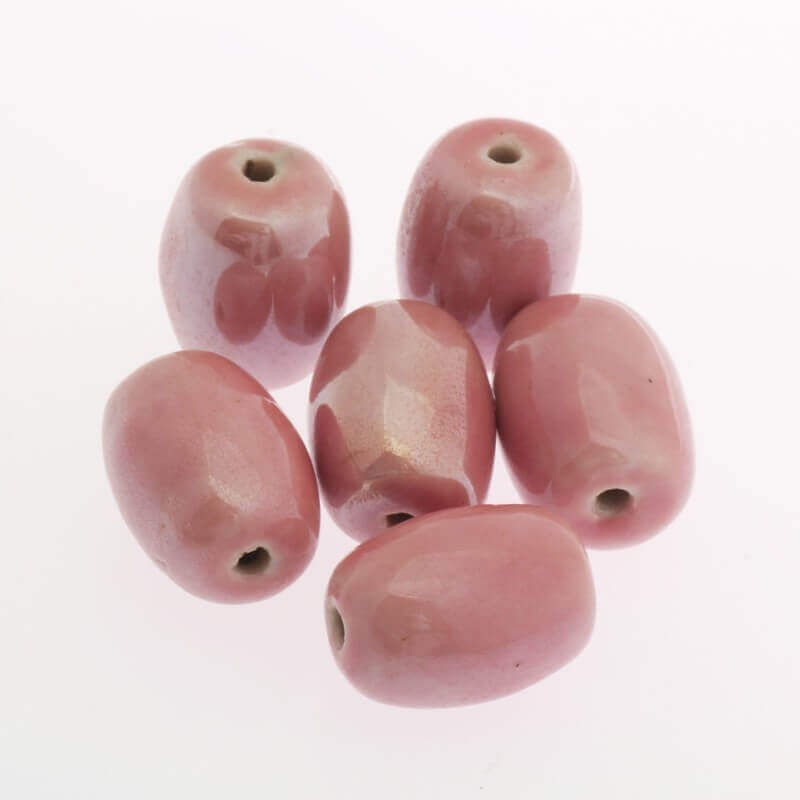 Ceramic olives 20mm pink 1pc COL20R02