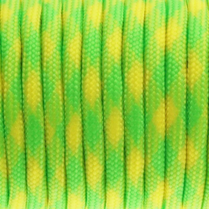 Neon green-yellow nylon rope 4mm 1m PWPR032