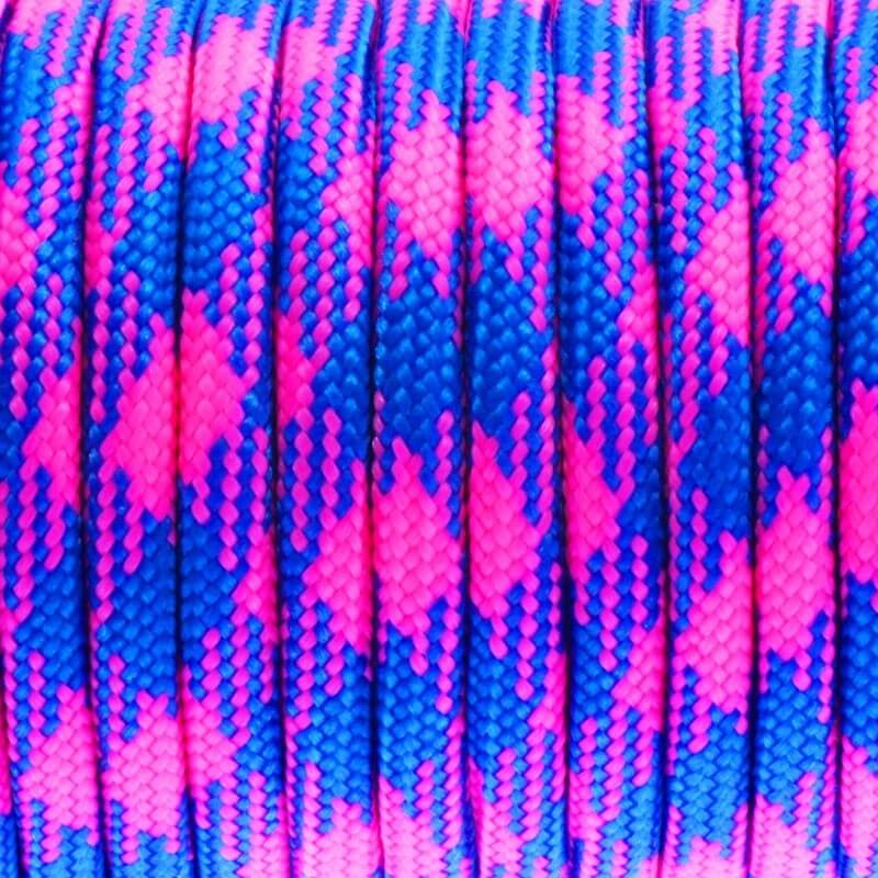 Nylon rope blue - pink 4mm 1m PWPR030
