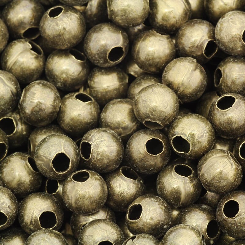 Smooth balls, antique bronze 6mm 40pcs AAB146