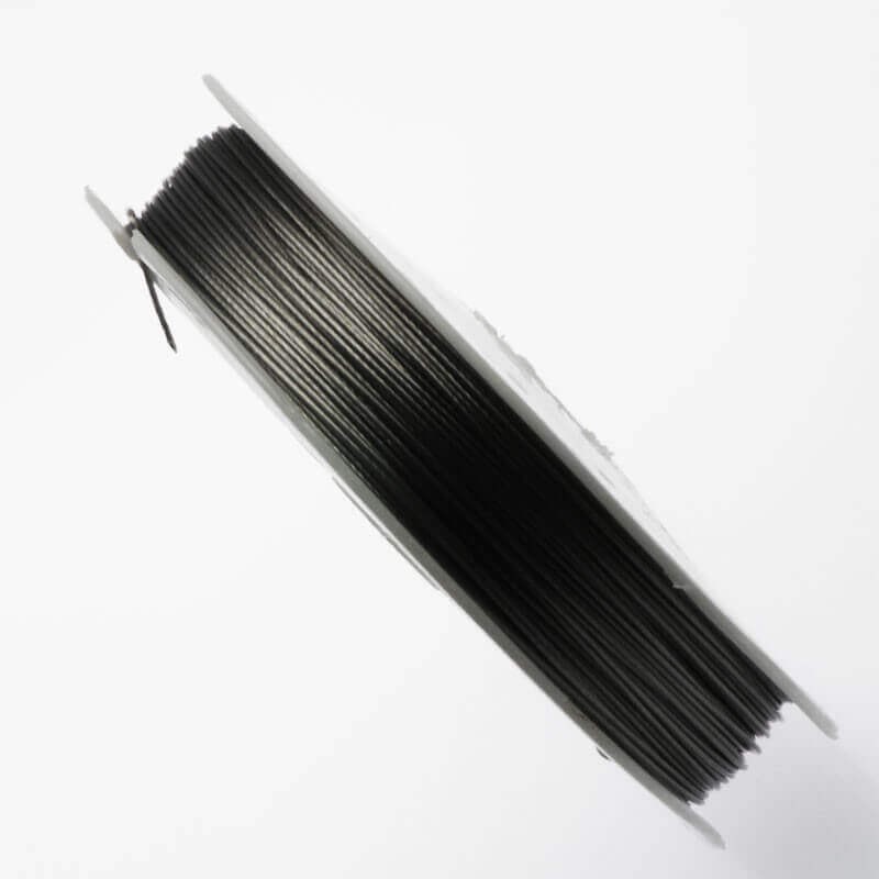 Steel cable 1mm, oxidized silver 10m, 1 pc LIS100