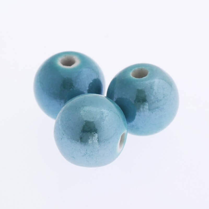 Ceramic ball 12mm cyan blue 1 piece CKU12N19