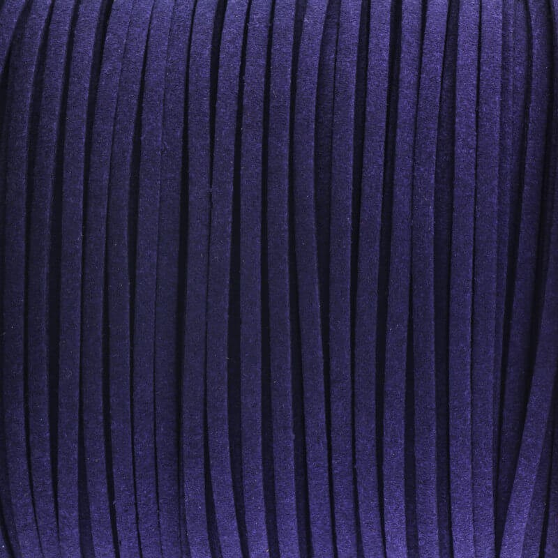 Suede leather strap 1m dark purple RZZA114