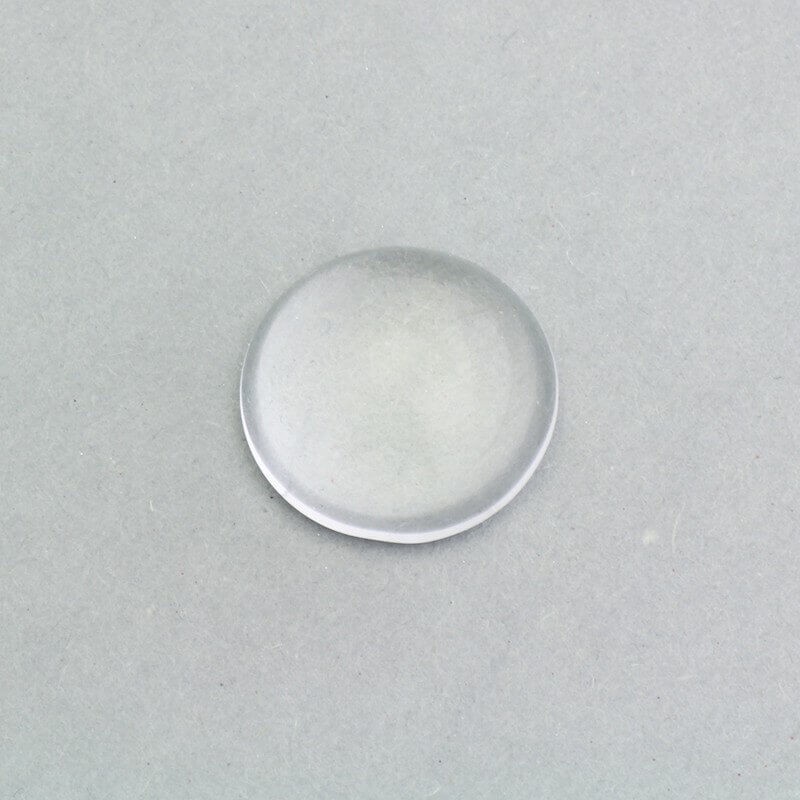 Kaboszony szklane transparentne okrągłe 16x6.5mm 1szt KBSZ16G