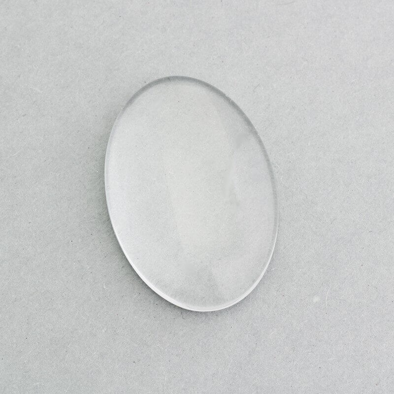 Transparent glass cabochon, oval 20x30mm, 1 piece KBSZ2030