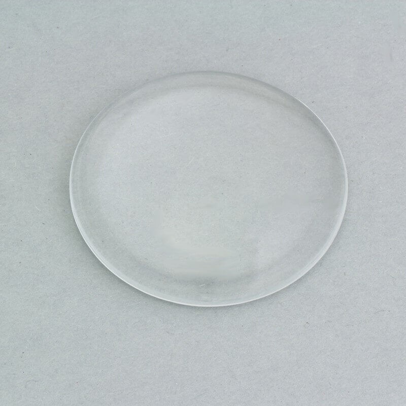 Cabochon, transparent glass round 35mm 1pc KBSZ35