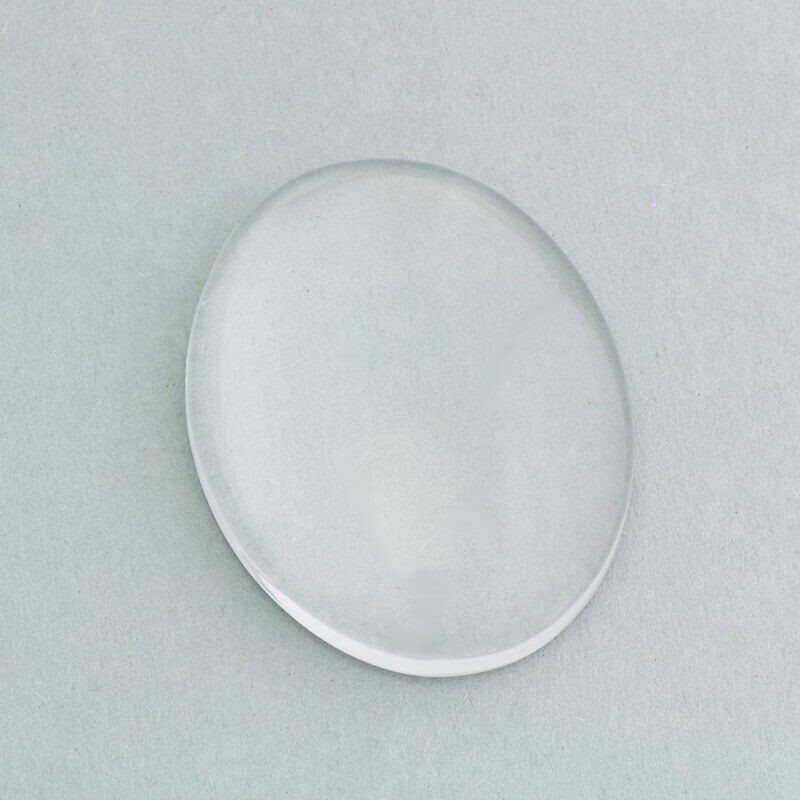 Transparent glass cabochon oval 30x40x9 mm 1pc KBSZ3040G
