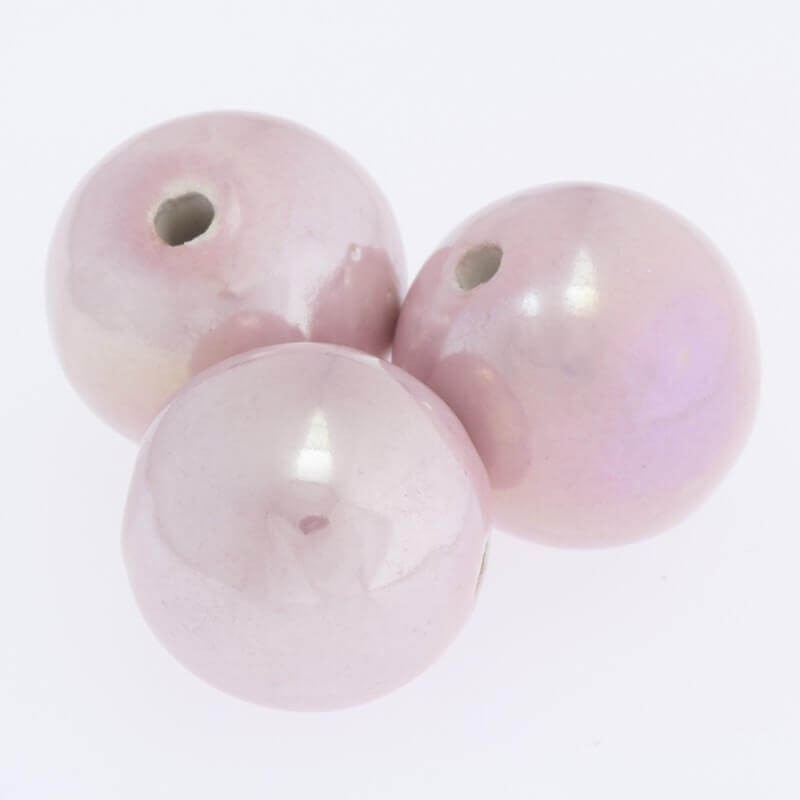 Ceramic ball 20mm pastel pink 1pc CKU20R02A