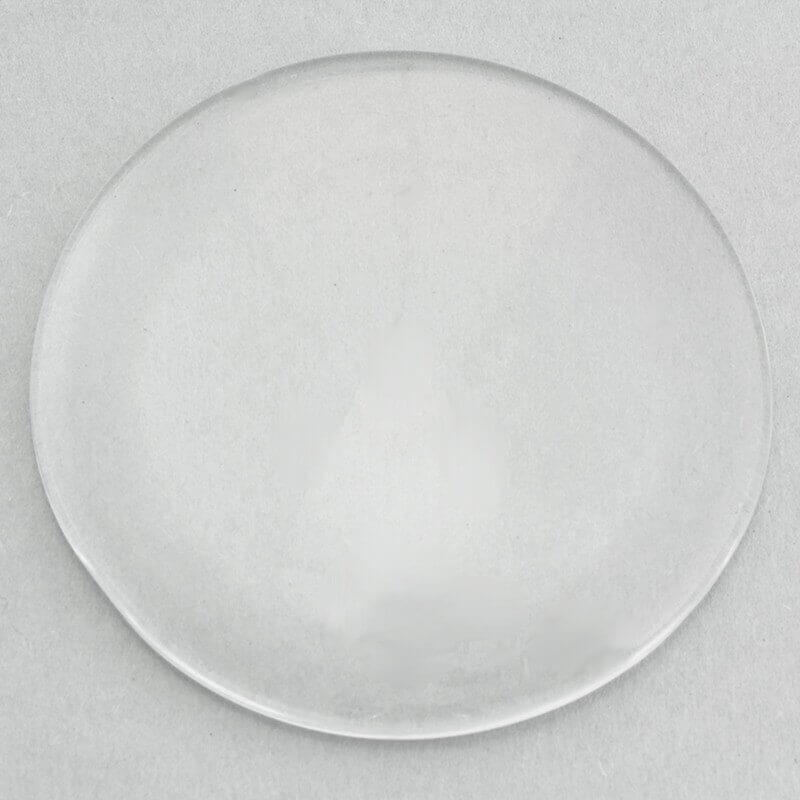 Cabochon, transparent glass round 45mm 1pc KBSZ45