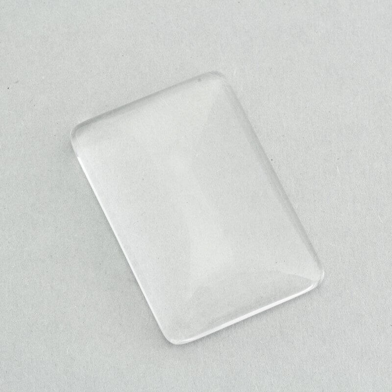 Cabochon, transparent glass rectangle 21x31mm 1pc KBSZPR2131